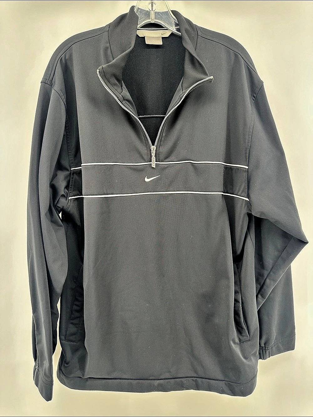 Nike Center Swoosh Black Quarter-Zip Jacket Men’s Large